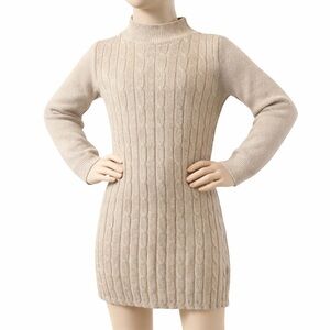 Abercrombie Kids Girls Cotton Blend Knit Sweater Dress preppy neutral staple